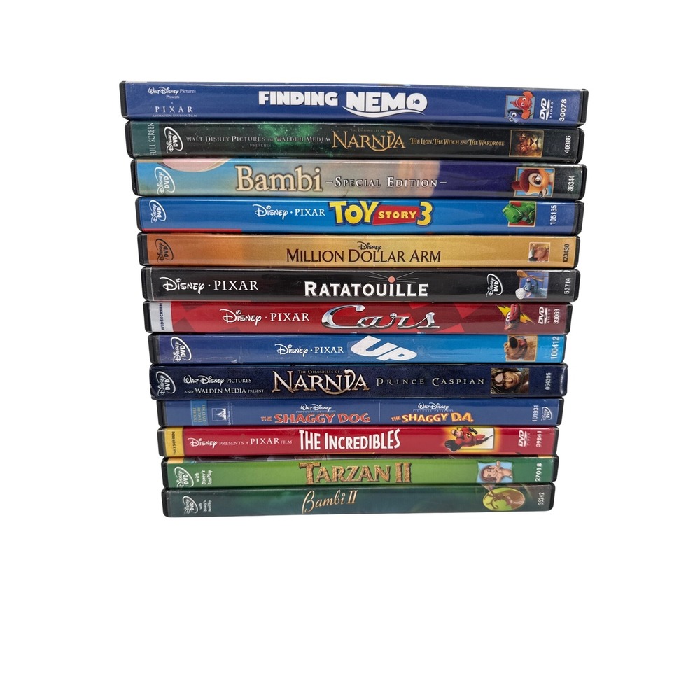 Disney Pixar DVD Collection Finding Nemo Cars‎ Ratatouille Toy Story 3 Bambi LOT